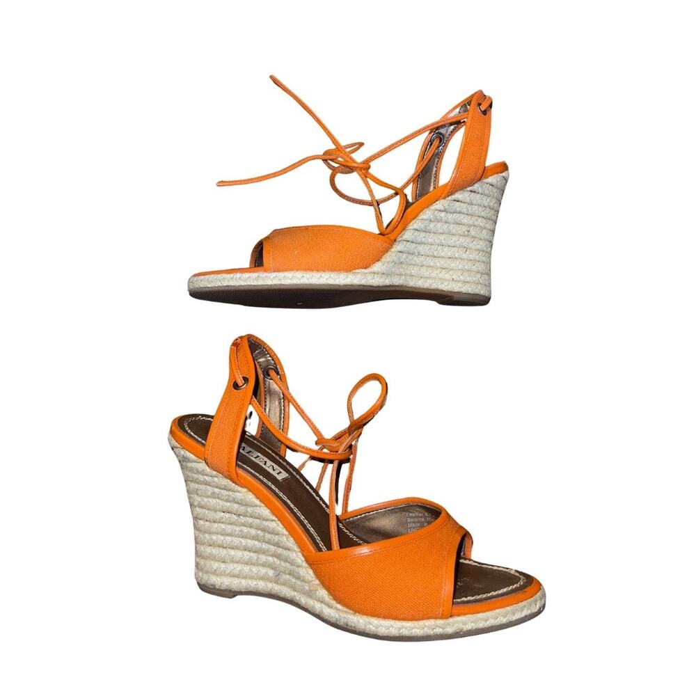 Alfani Women UnityGua Espadrille Wedge Sandals Shoes Ankle Strap Orange SZ 6.5